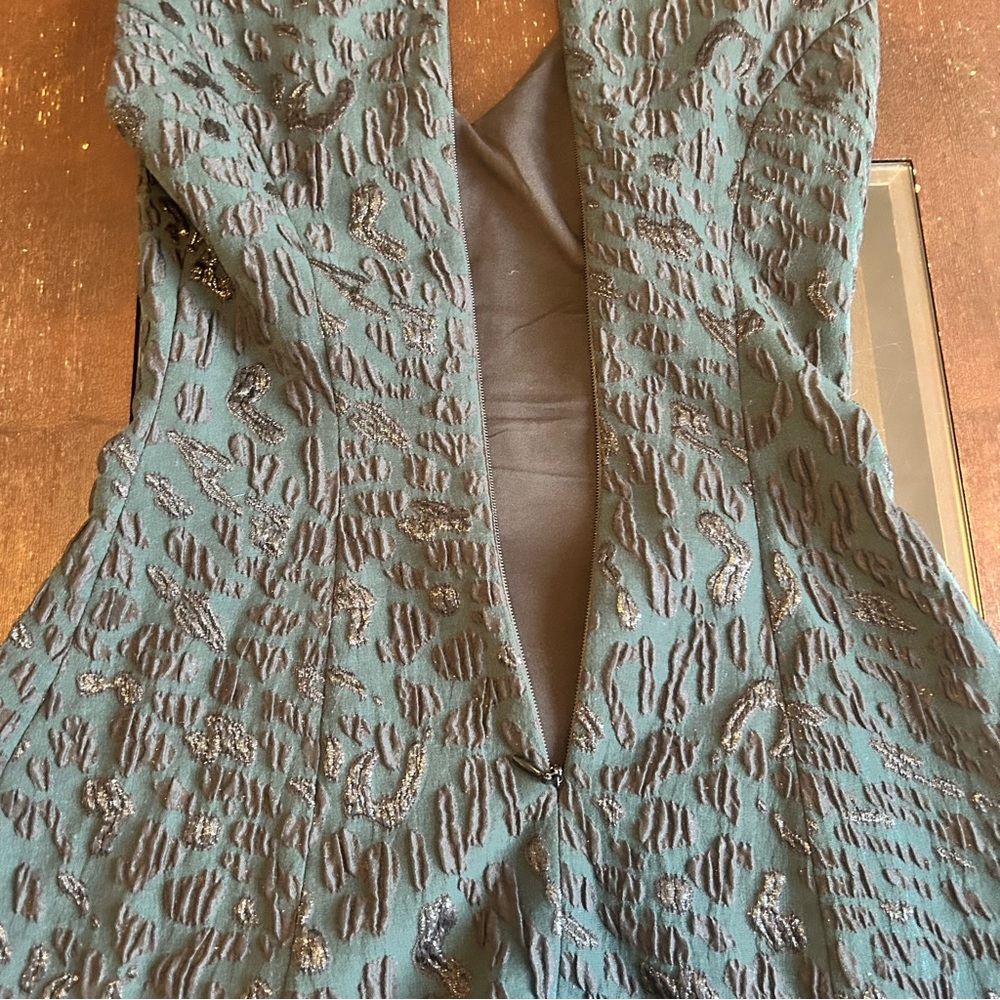 BCBGMaxAzria Dark Emerald Green & Black Sleeveless Mini Party Dress Size 0 - Picture 9 of 14